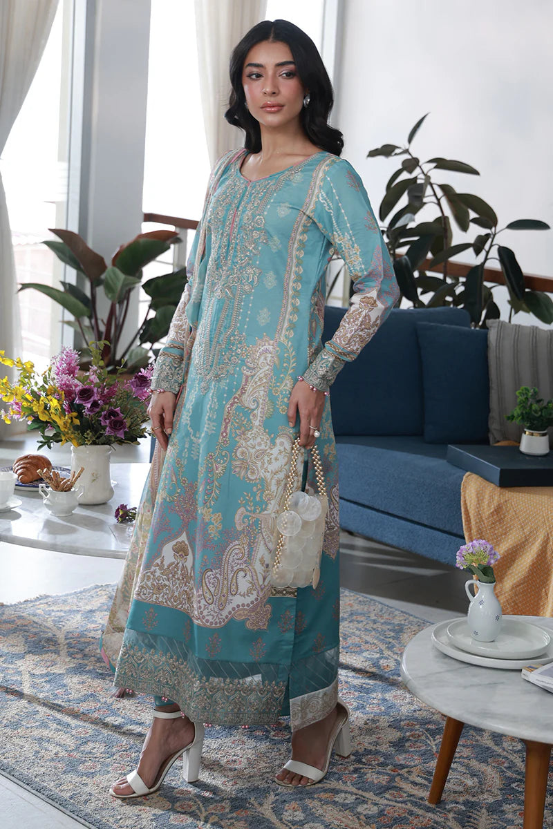 Gulaal Lawn Collection Volume-1 Unstitched Collection 2026 | D1 EIDRA - Mirha Fashion