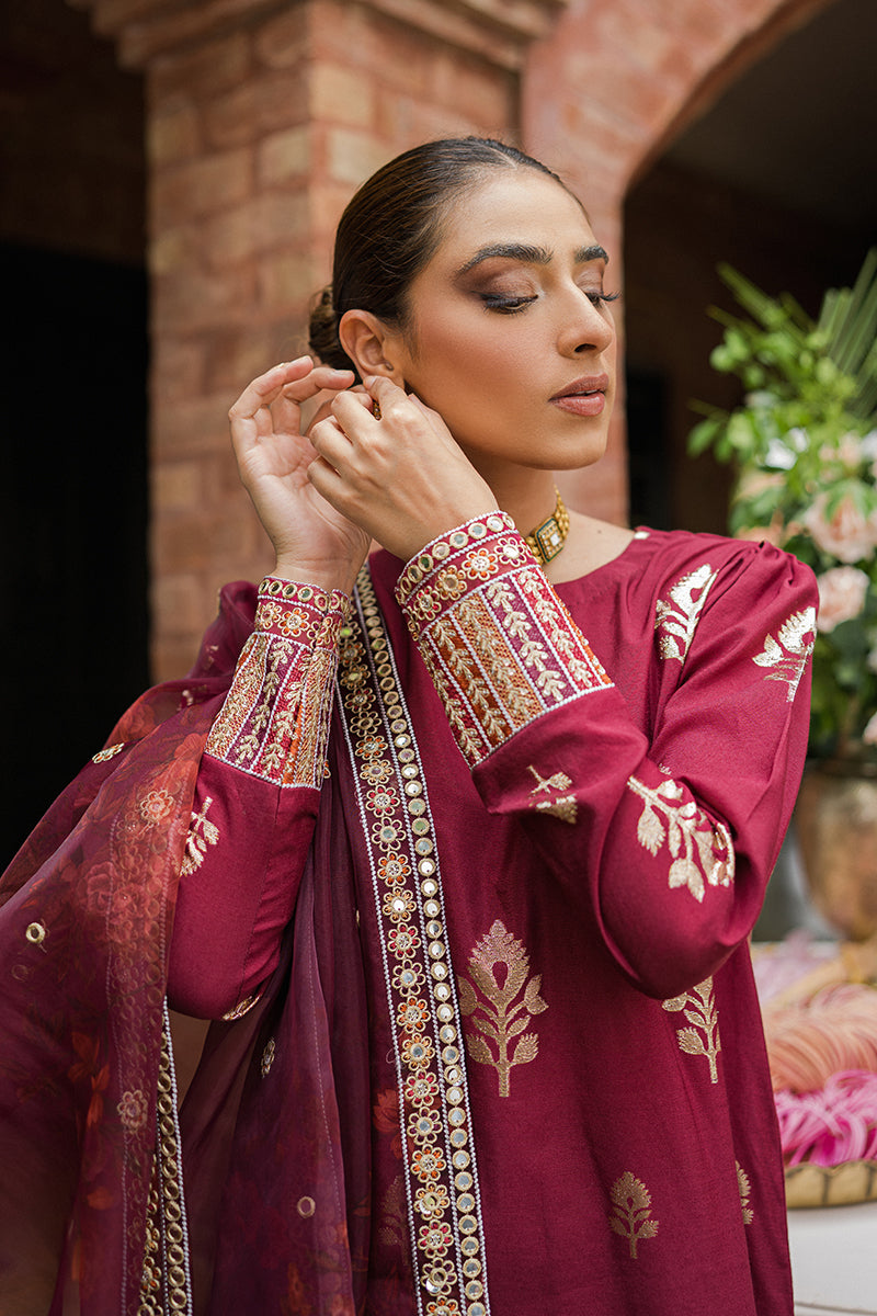 Cross Stitch Unstitched Premium Jacquard Collection | Syah Qurmazi - Mirha Fashion