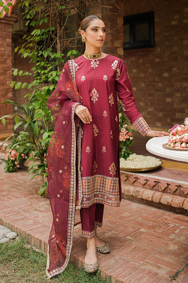 Cross Stitch Unstitched Premium Jacquard Collection | Syah Qurmazi - Mirha Fashion
