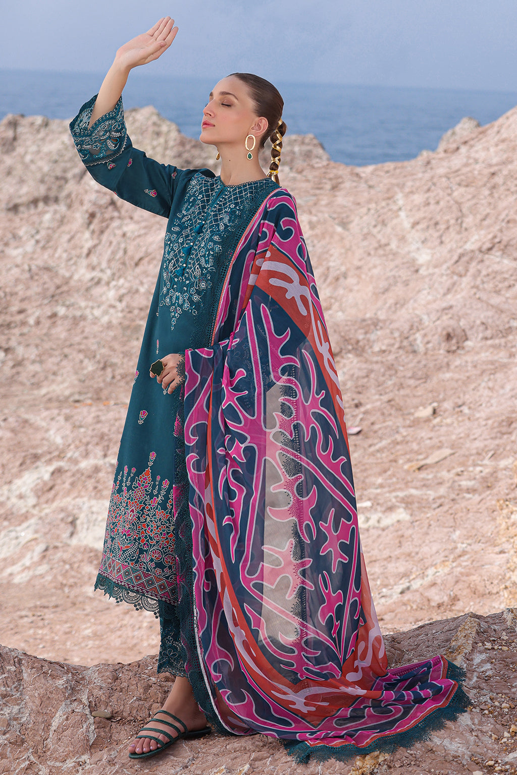 Ayzel Tropicana Unstitched Embroidered Lawn Volume 2 | Peacock