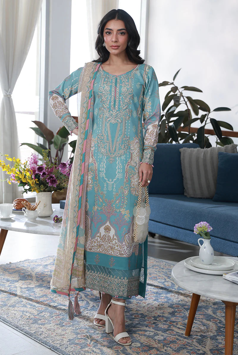 Gulaal Lawn Collection Volume-1 Unstitched Collection 2026 | D1 EIDRA - Mirha Fashion
