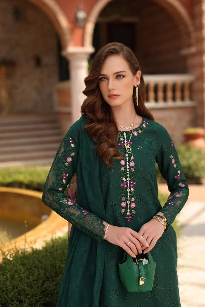 Noor By Saadia Asad Luxury Eid Handwork Schiffli Laserkari Collection 2026 | D1A-SORINA - Mirha Fashion