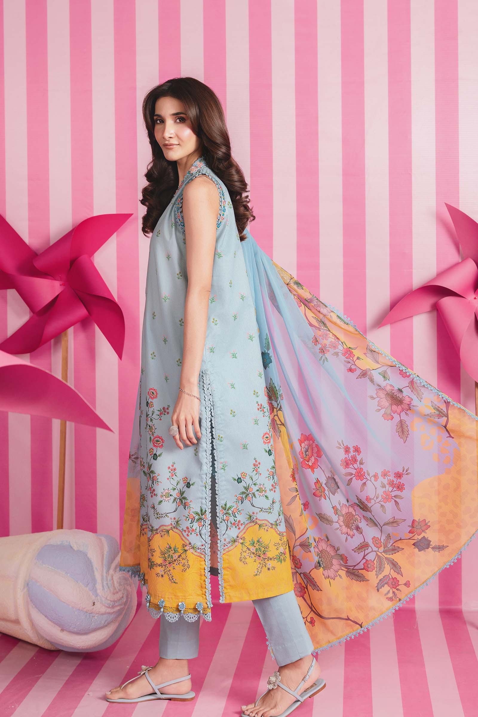 Maria B Mbasic Spring Summer Unstitched Collection | MB-CUSV13-1-B - Mirha Fashion