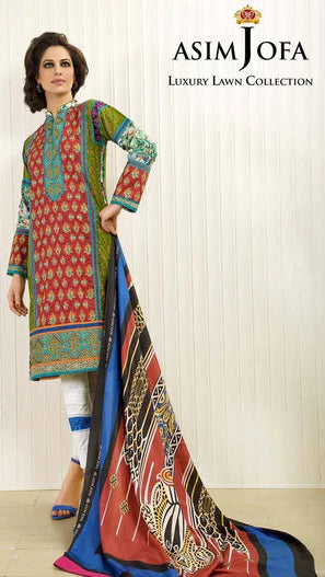 Asim Jofa Luxury Lawn Ready To Wear Collection | AJL-5B - Mirha Fashion