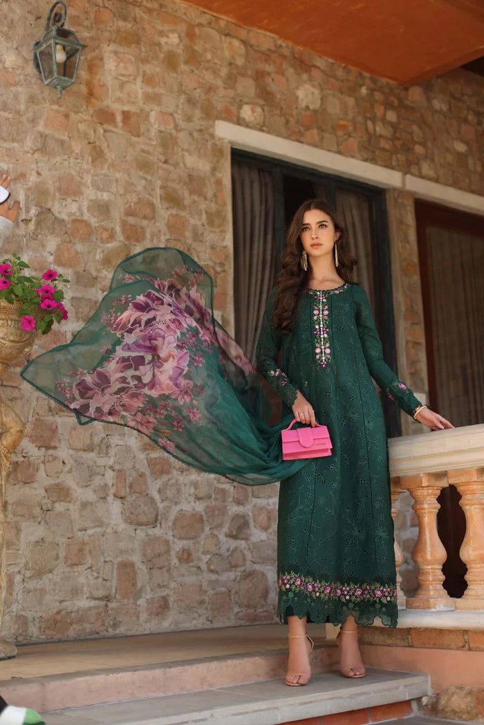 Noor By Saadia Asad Luxury Eid Handwork Schiffli Laserkari Collection 2026 | D1A-SORINA - Mirha Fashion