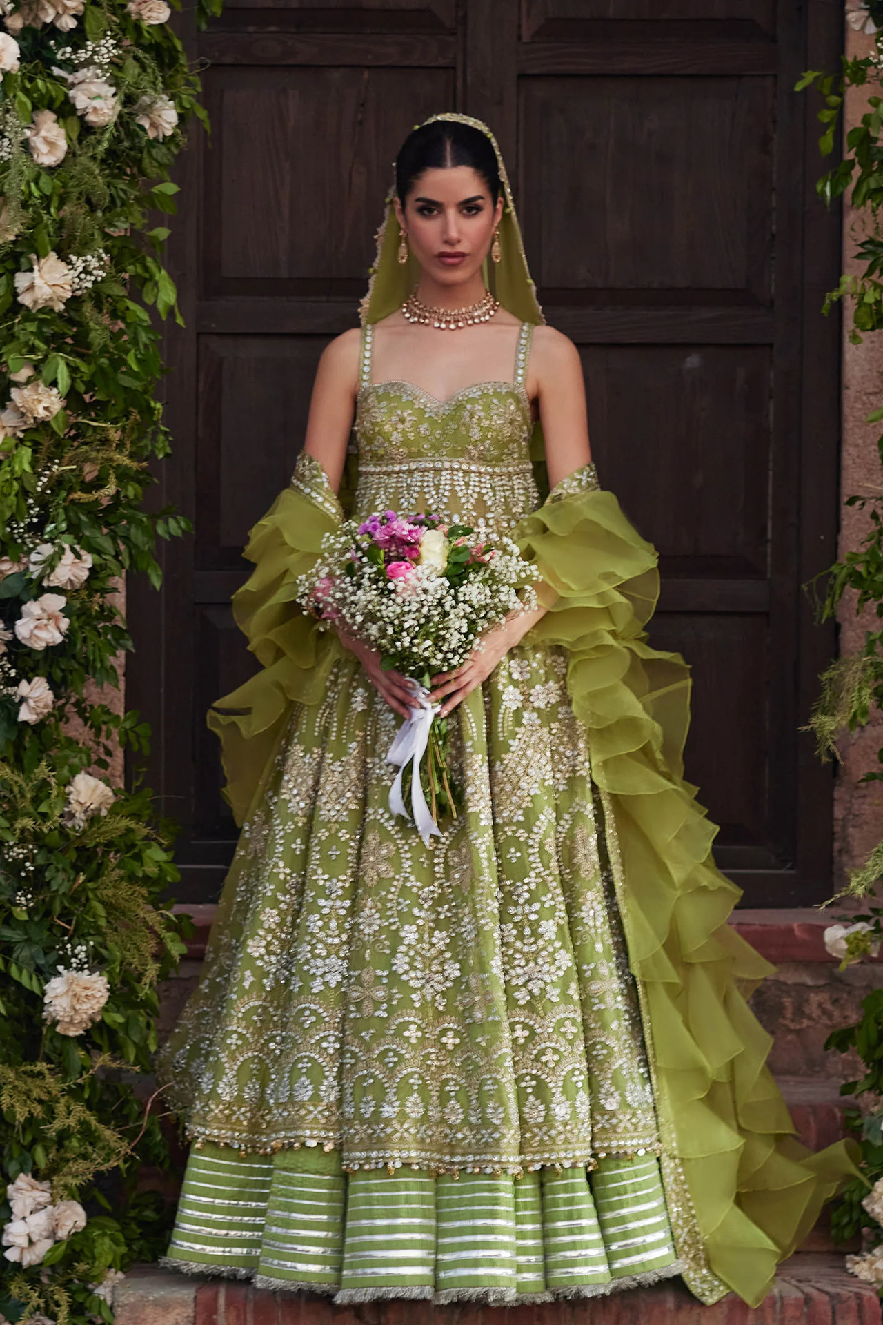 Zaha Gossamer Wedding Festive 2025 3 PCS Unstitched Collection | NOORE SITARA ZC 25-01