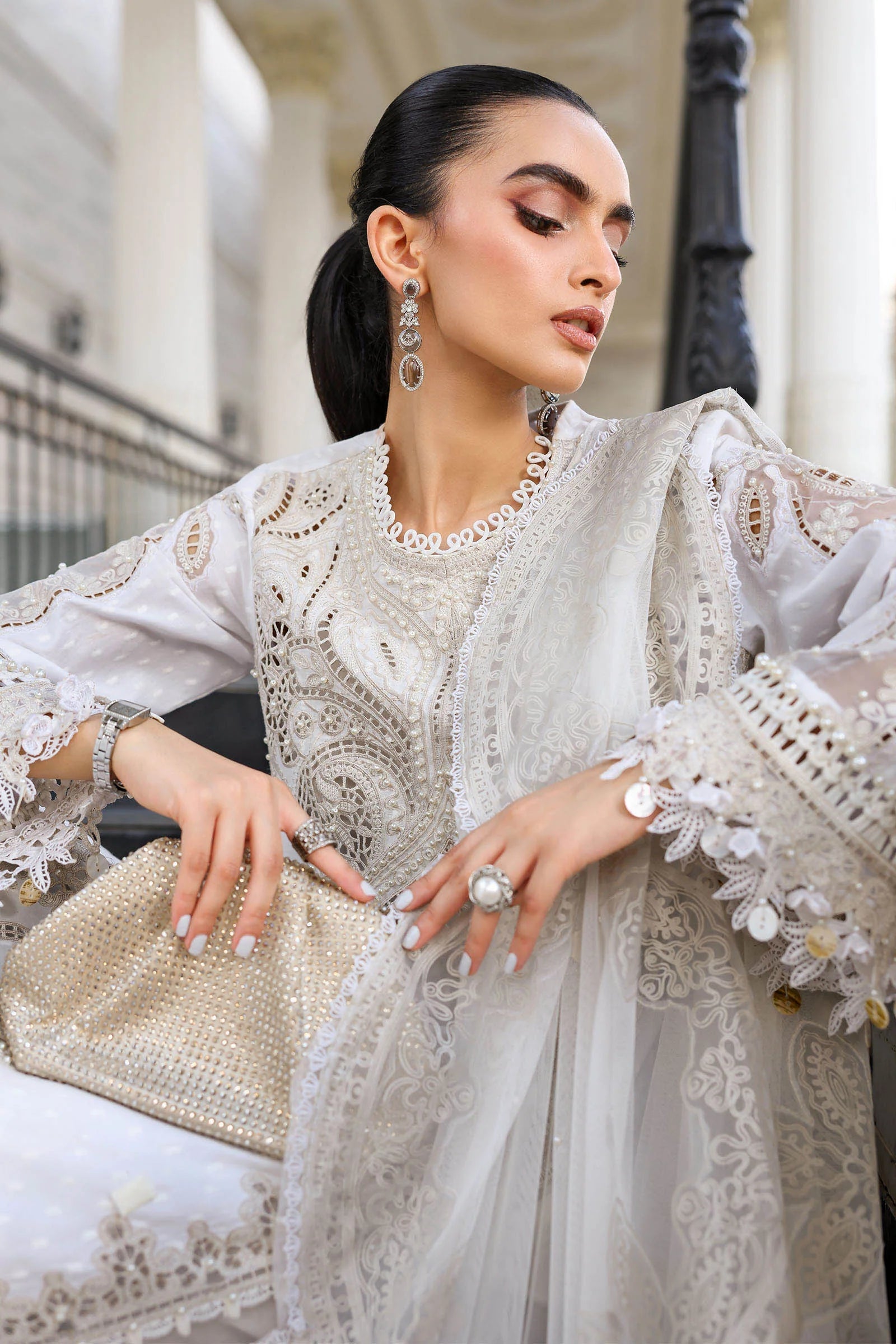 Maria B Luxury Lawn Eid Vol-26 Unstitched Collection 2026 | D01 - Mirha Fashion