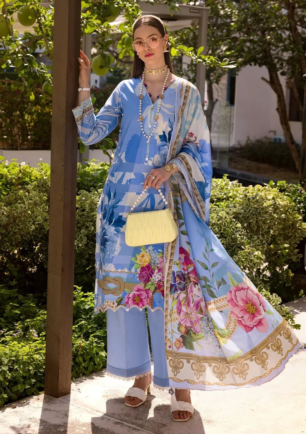 Elaf Prints Lawn Collection | 1B - DARIS - Mirha Fashion
