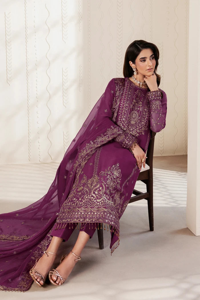 Zarif Bayaan Luxury Chiffon Unstitched Collection | D08 SWABI