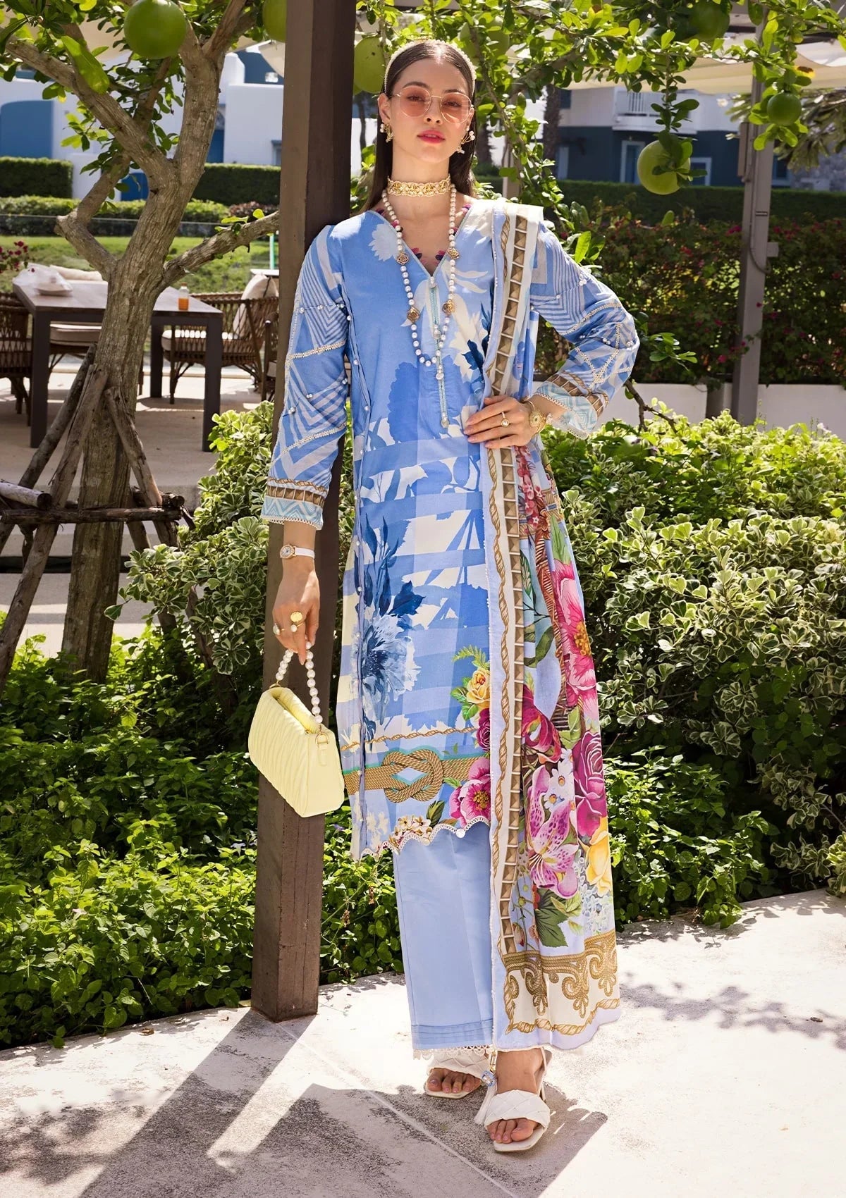 Elaf Prints Lawn Collection | 1B - DARIS - Mirha Fashion