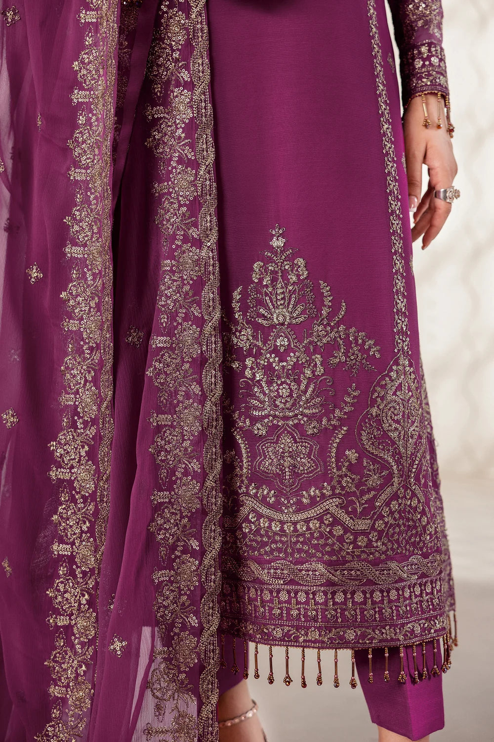 Zarif Bayaan Luxury Chiffon Unstitched Collection | D08 SWABI