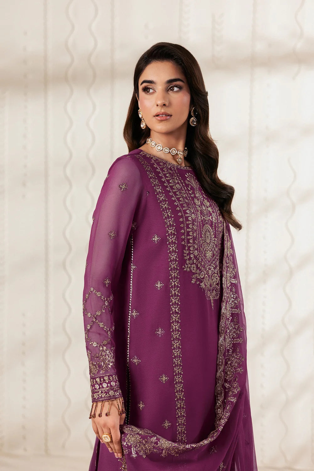 Zarif Bayaan Luxury Chiffon Unstitched Collection | D08 SWABI