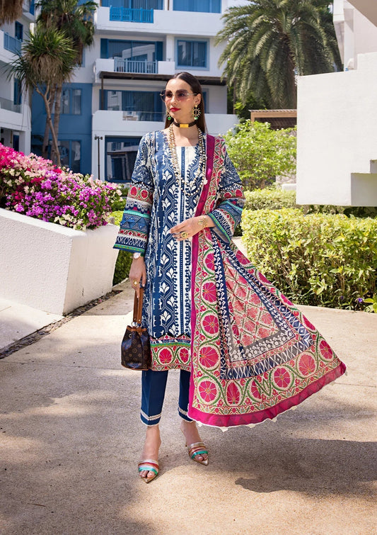 Elaf Prints Lawn Collection | 7B - ELNAZ - Mirha Fashion