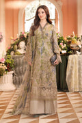 Maria B Chiffon Unstitched  Collection  2026 | MPC-26-203-Warm Beige