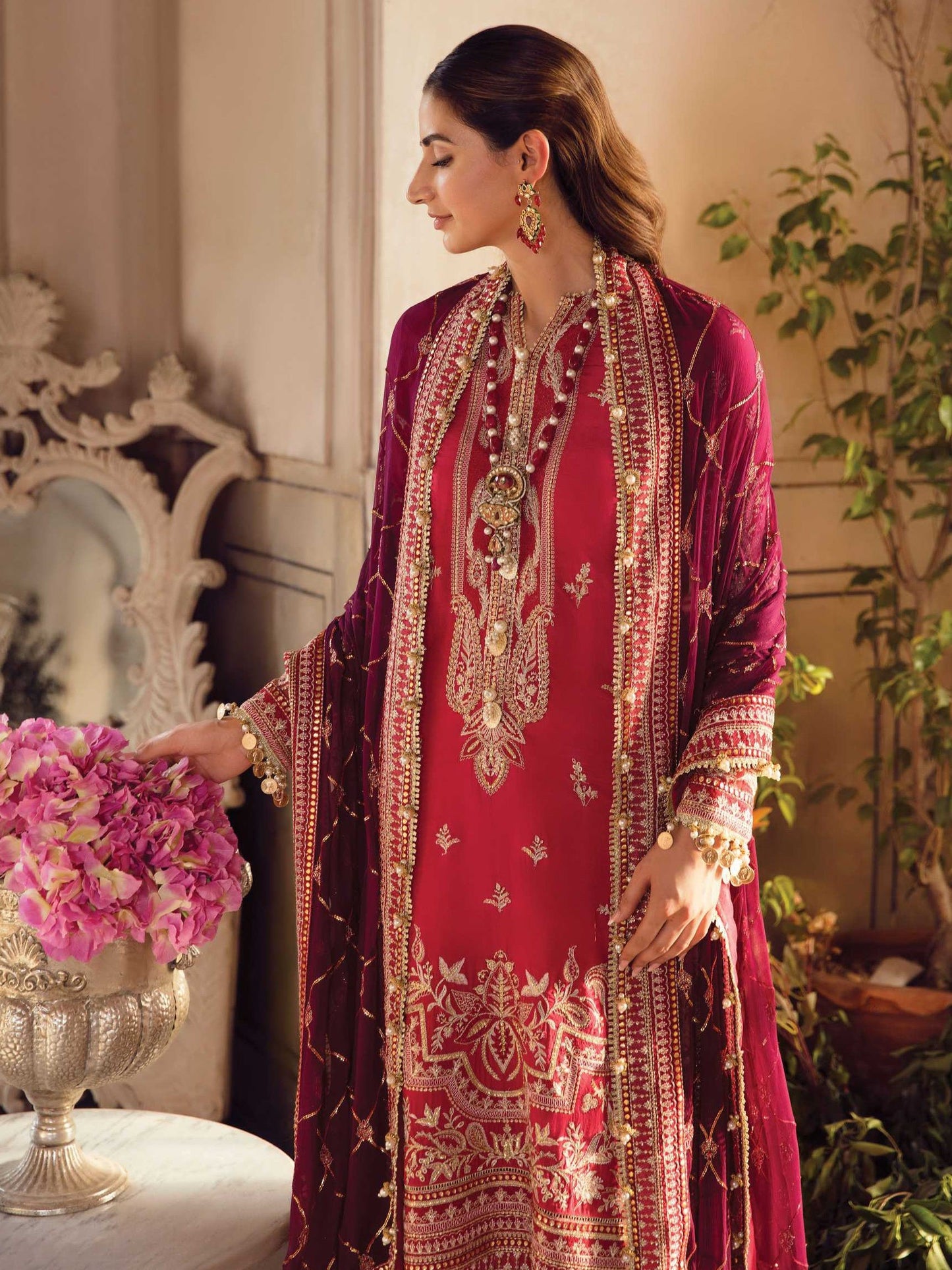 Afrozeh La Fuchsia Luxury Formal 2023 | 09 | ZINNIA