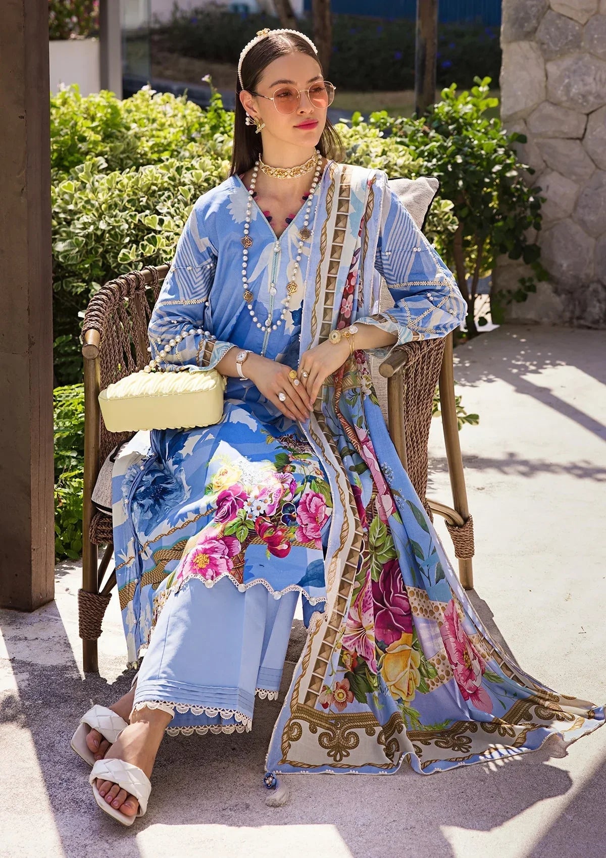 Elaf Prints Lawn Collection | 1B - DARIS - Mirha Fashion