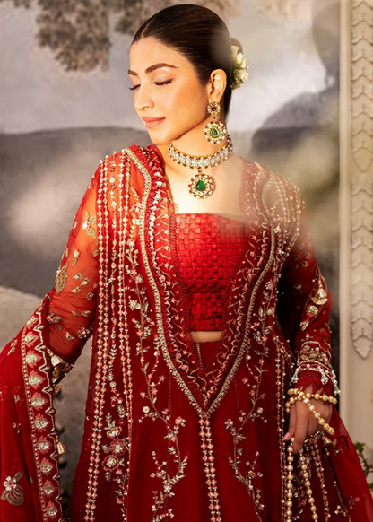 Sadaf Fawad Khan Siraa Festive 3 PCS Unstitched | SCARLET