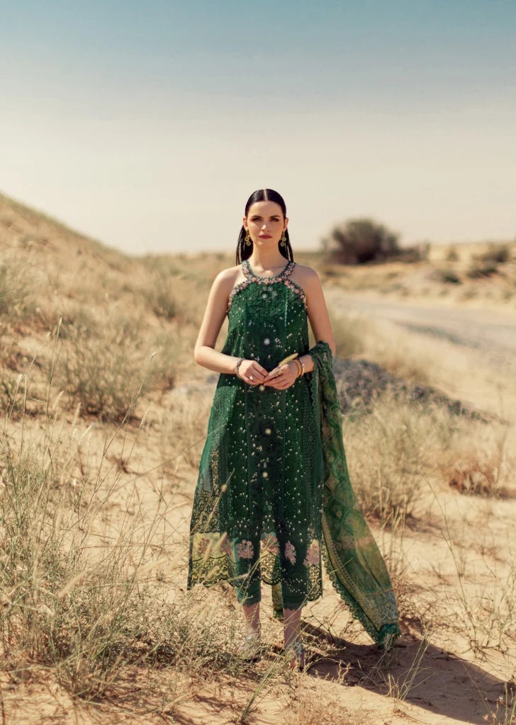 Noor by Saadia Asad Eid Handwork Laserkari Lawn – D8