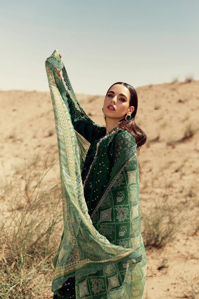 Noor by Saadia Asad Eid Handwork Laserkari Lawn – D8