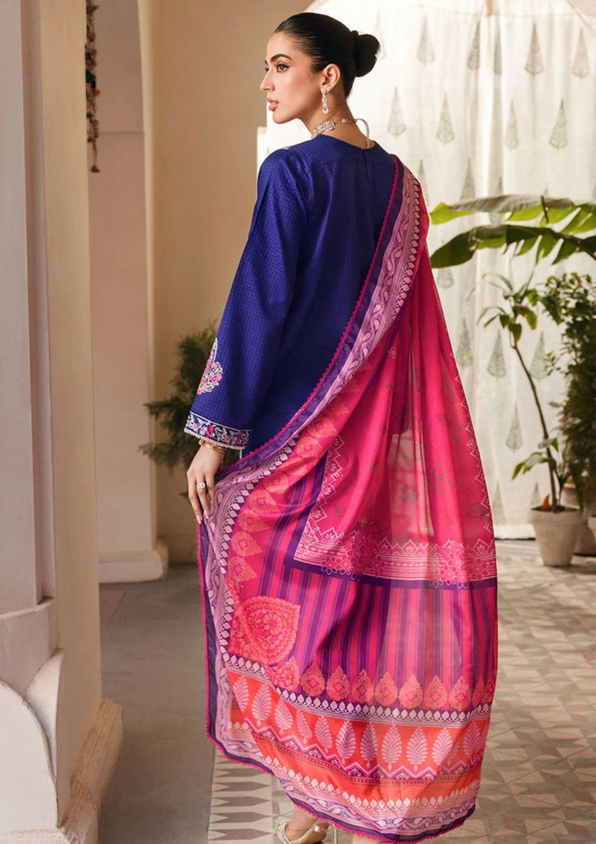 Raj Bari Essential Premium Embroidered 3-Piece Lawn | 4 - Mirha Fashion