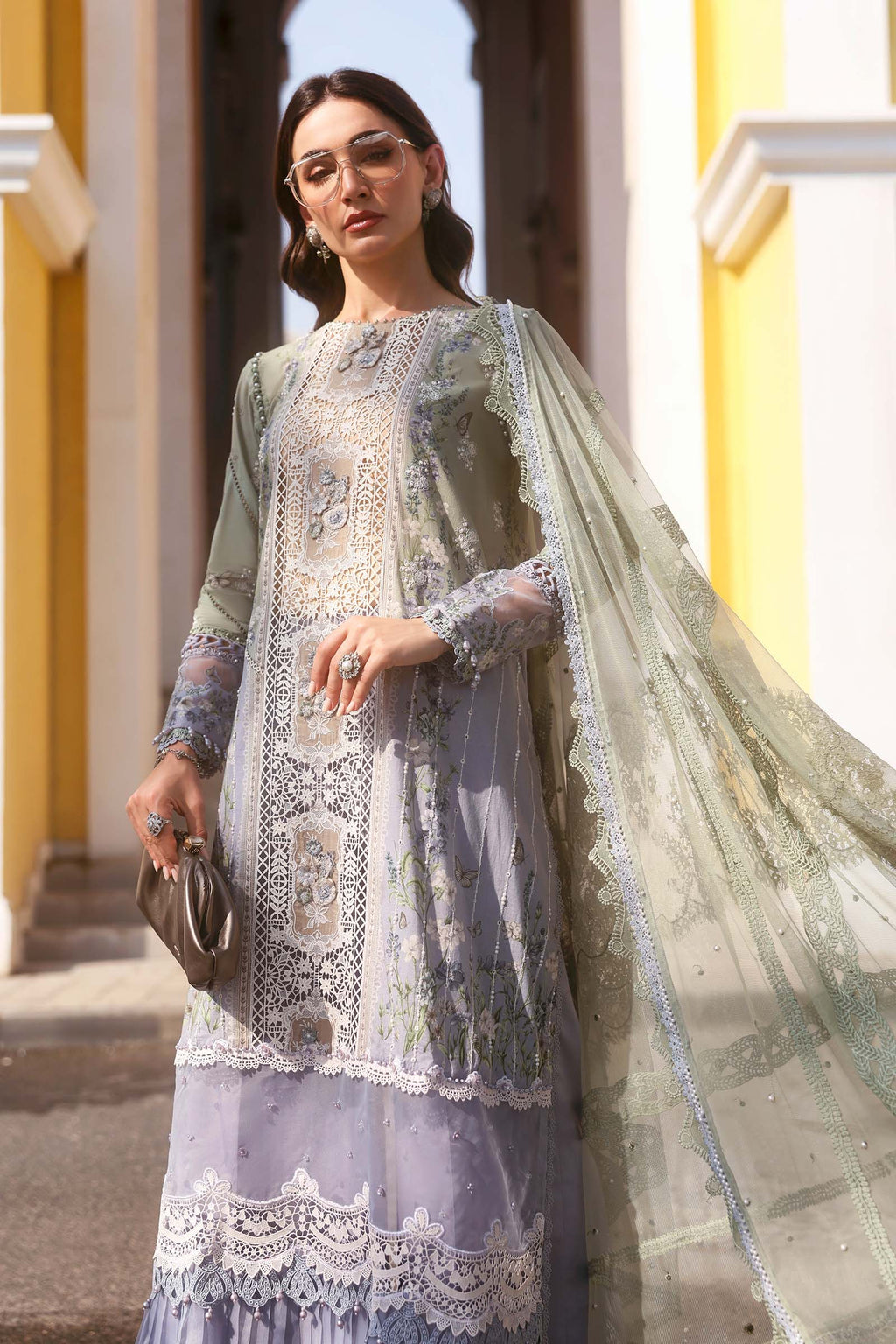 Maria B Luxury Lawn 3PCS Unstitched Collection 2026 | 6B - Mirha Fashion