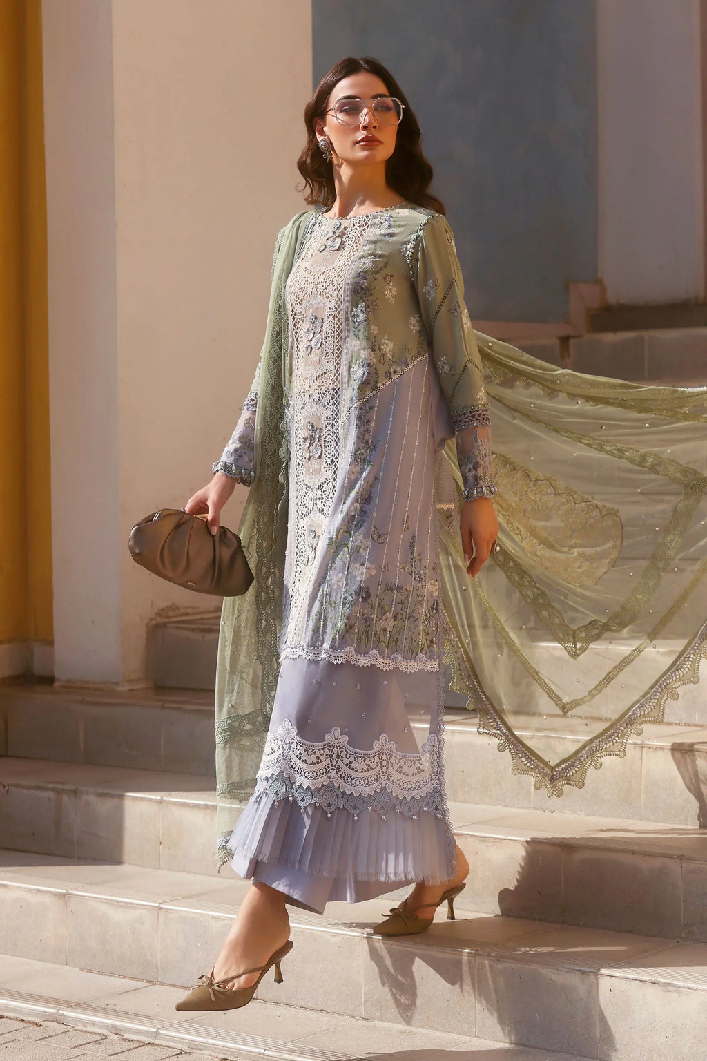 Maria B Luxury Lawn 3PCS Unstitched Collection 2026 | 6B - Mirha Fashion