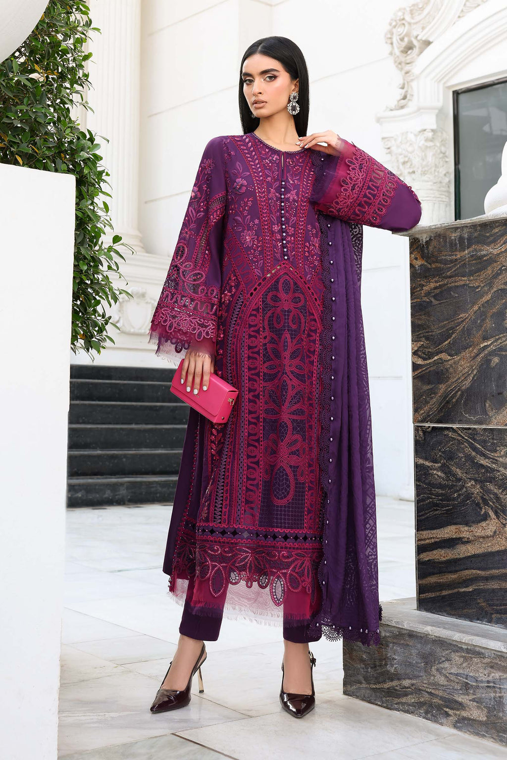 Maria B Luxury Lawn Eid Vol-26 Unstitched Collection 2026 | D14 - Mirha Fashion