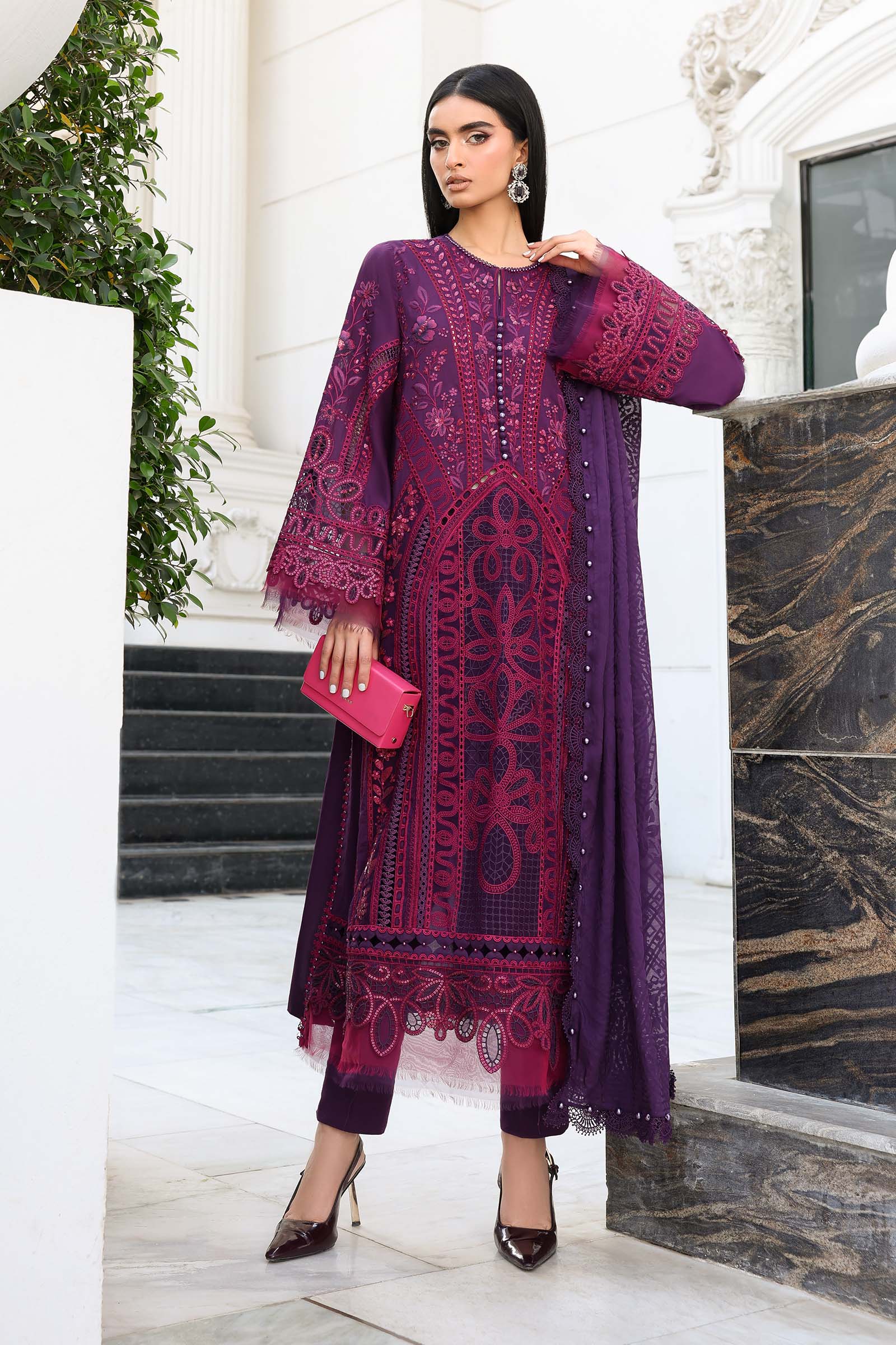 Maria B Luxury Lawn Eid Vol-26 Unstitched Collection 2026 | D14 - Mirha Fashion