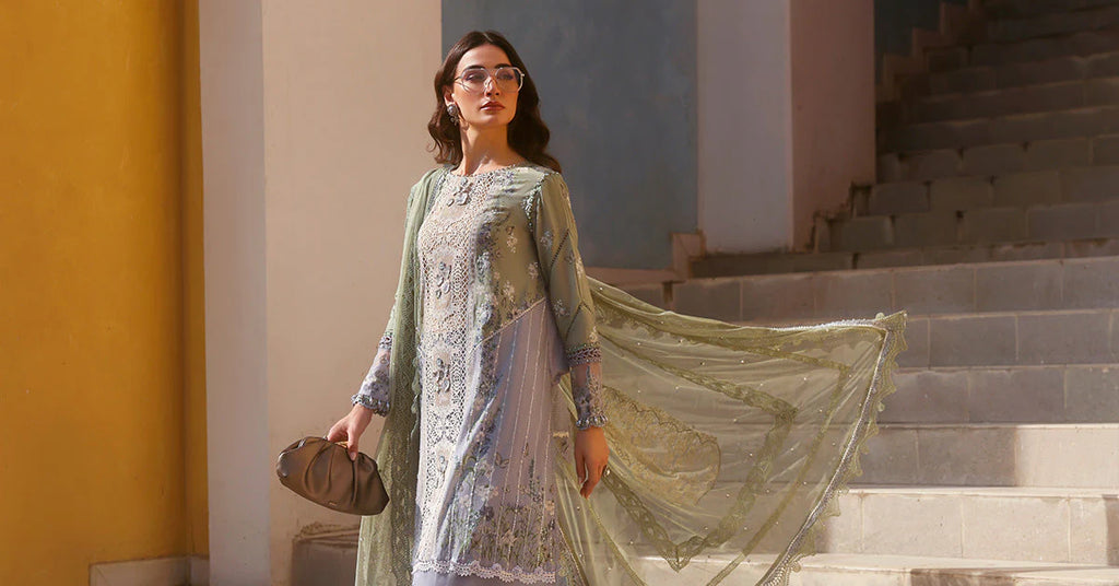 Maria B Luxury Lawn 3PCS Unstitched Collection 2026 | 6B - Mirha Fashion
