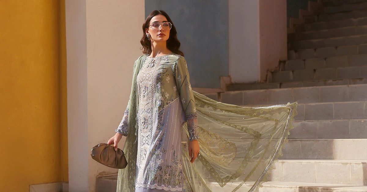 Maria B Luxury Lawn 3PCS Unstitched Collection 2026 | 6B - Mirha Fashion