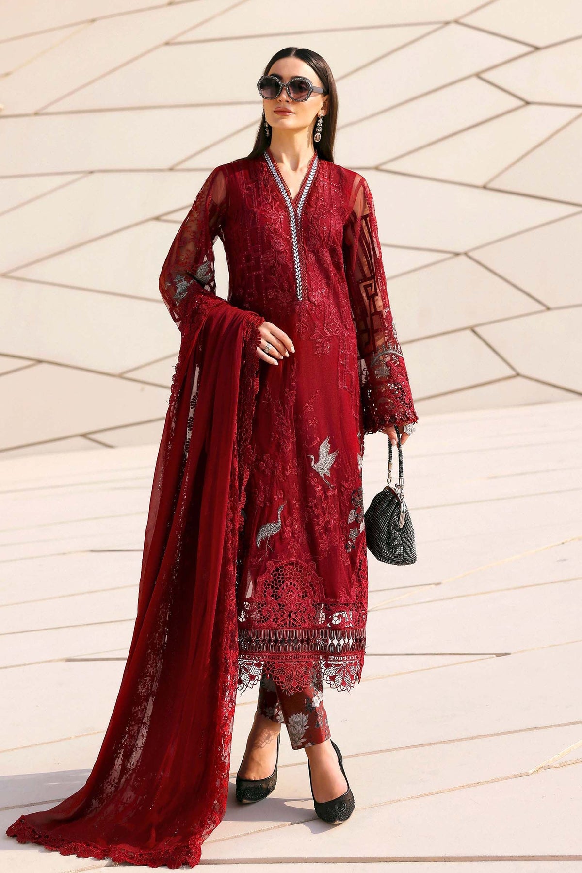 Maria B Luxury Lawn 3PCS Unstitched Collection 2026 | 7A - Mirha Fashion
