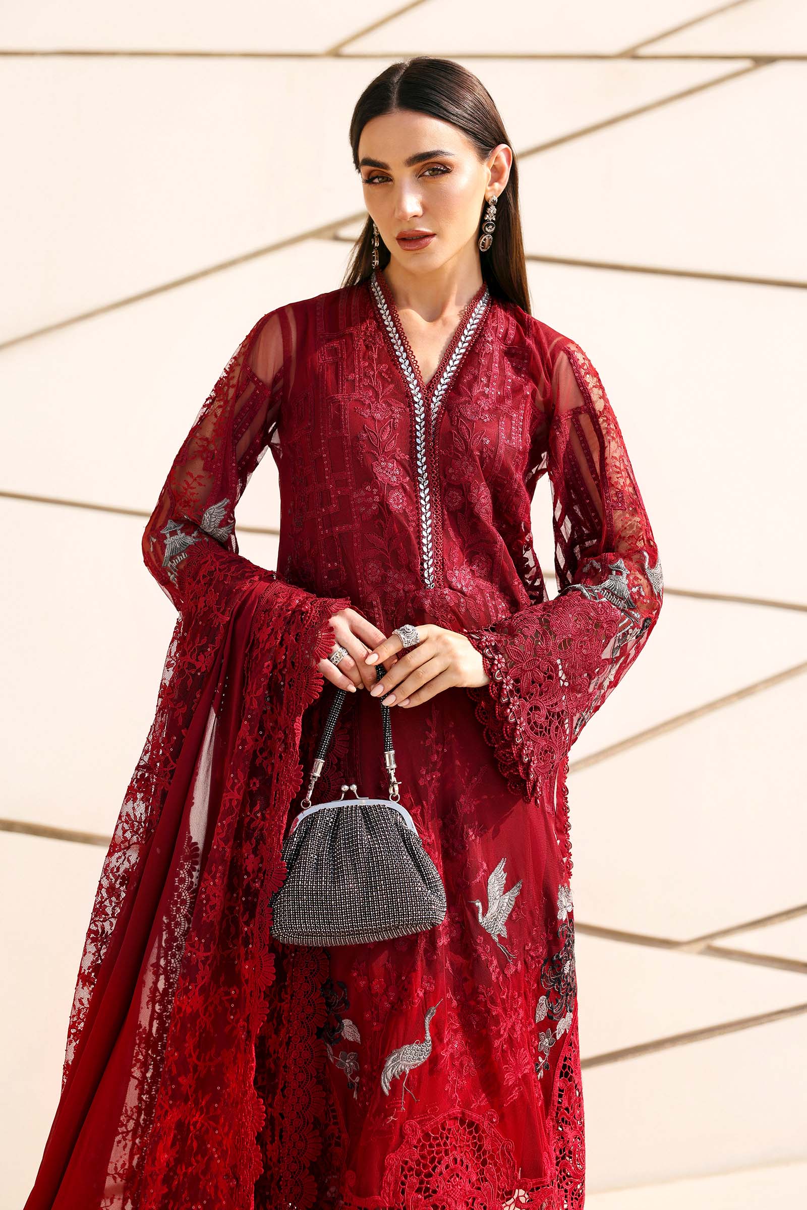 Maria B Luxury Lawn 3PCS Unstitched Collection 2026 | 7A - Mirha Fashion