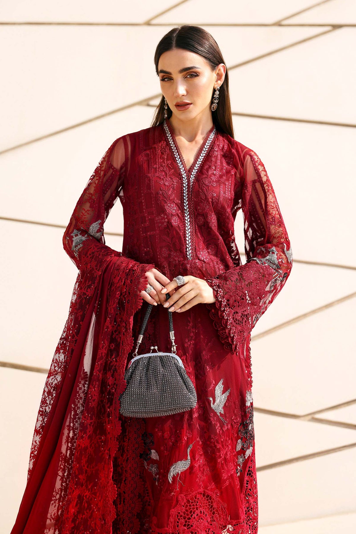 Maria B Luxury Lawn 3PCS Unstitched Collection 2026 | 7A - Mirha Fashion