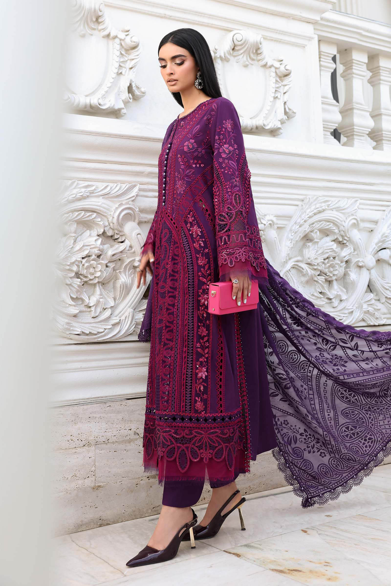 Maria B Luxury Lawn Eid Vol-26 Unstitched Collection 2026 | D14 - Mirha Fashion