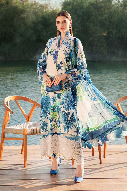 Maria B. Mprints 3 Piece Unstitched  Lawn Suit | 10-B