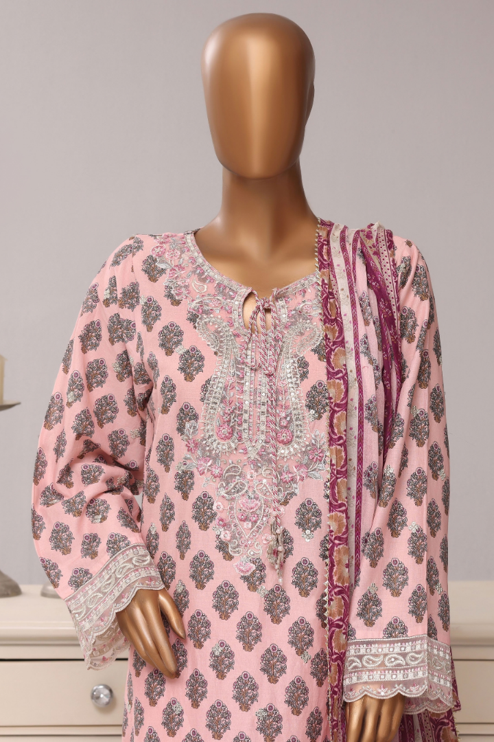 Sadabahar Regal Festive Emb Lawn Vol-3 Ready to Wear Collection | Pink