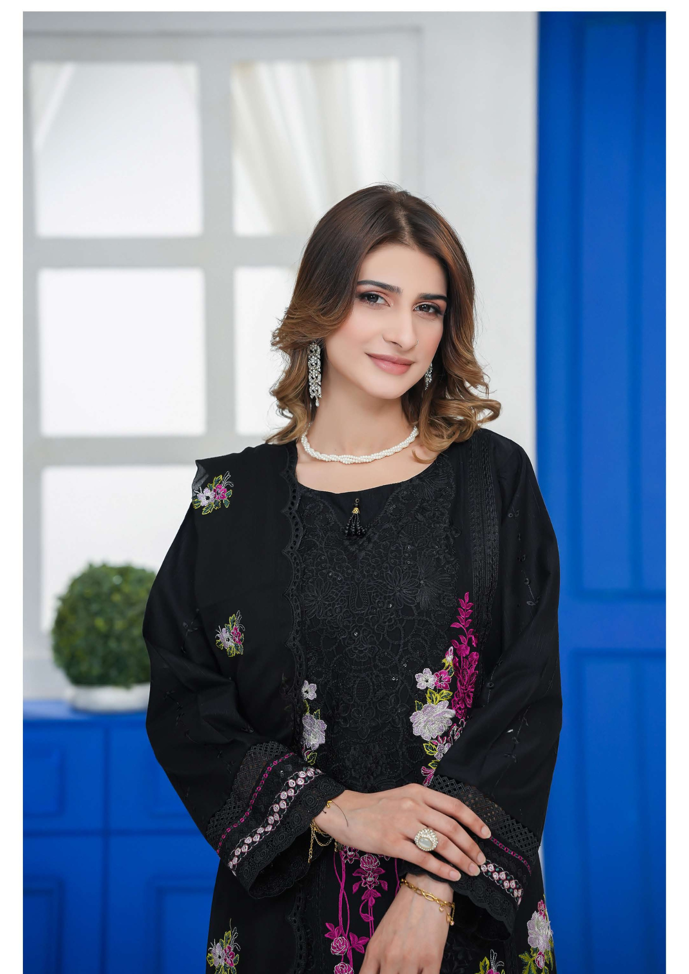 Agha Noor Cotton Ready To Wear Collection Khushi | Black