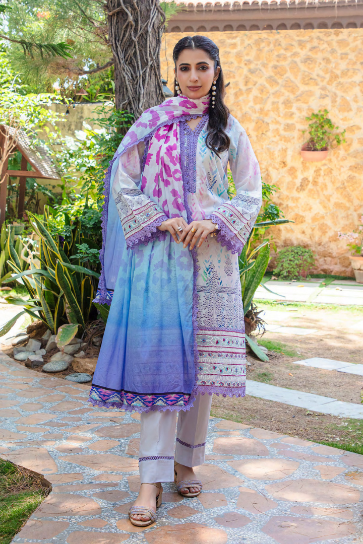 Shaanse Cotton Guldan Drop-1 Ready to Wear Collection 2026 | Purple - Mirha Fashion
