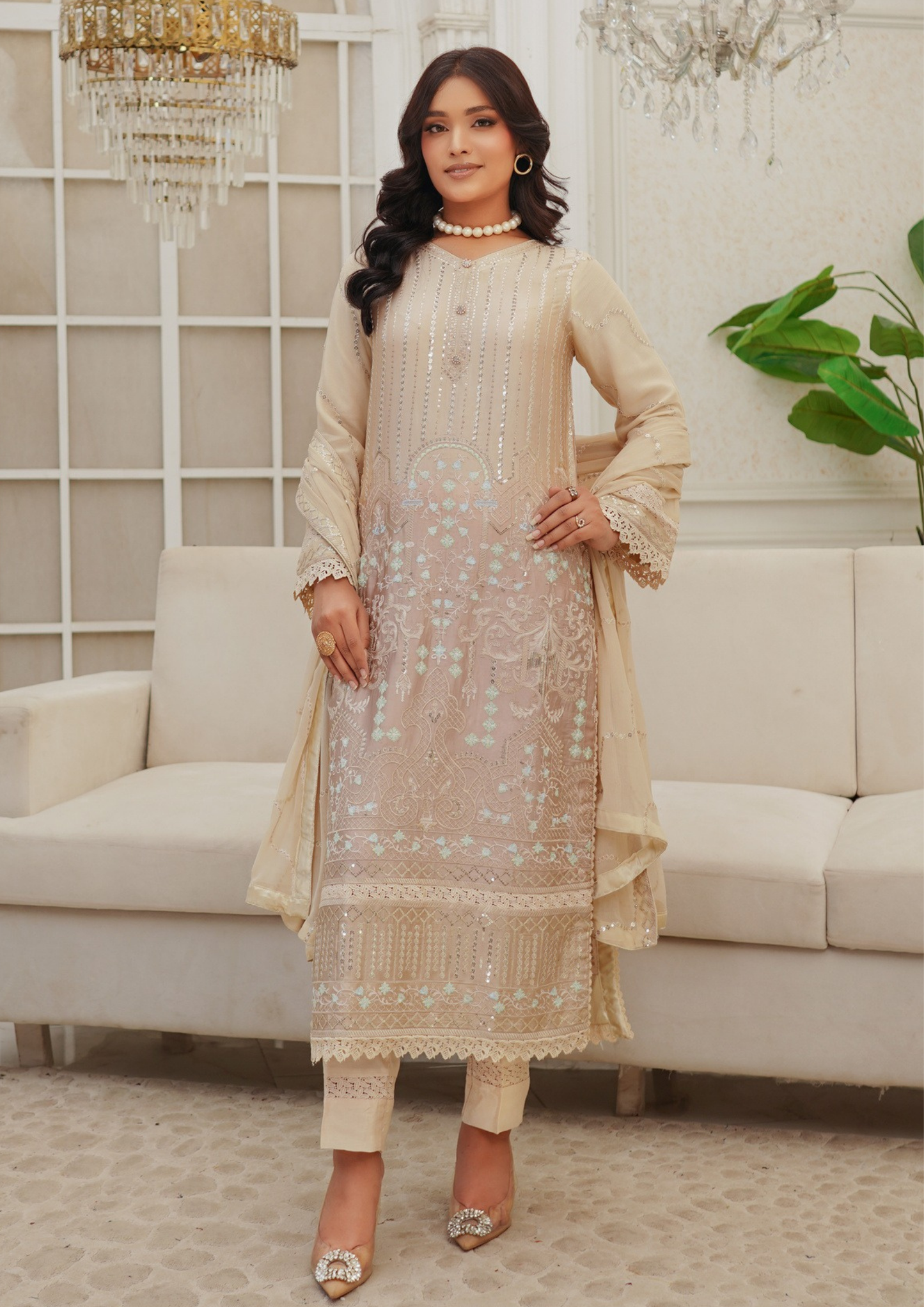 Agha Noor Silk Ready to Wear Collection Nov-2025 | Fawn