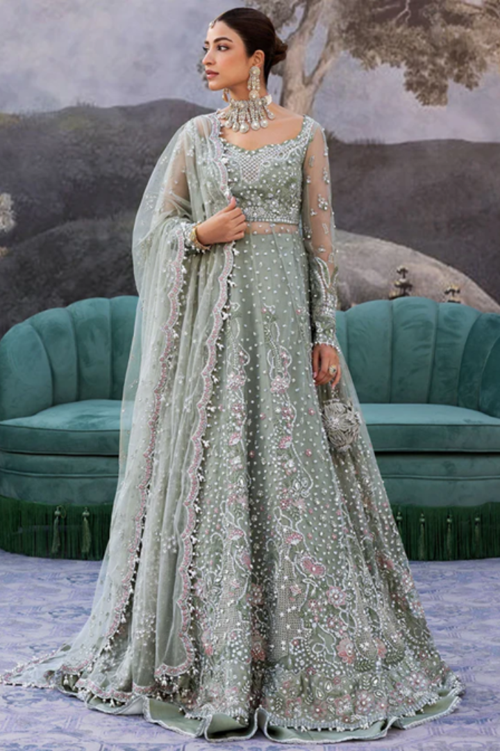Sadaf Fawad Khan Siraa Festive 3 PCS Unstitched | SEAFOAM