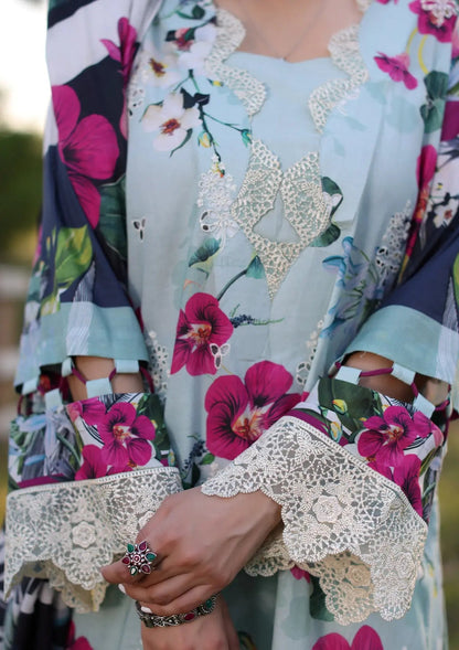 Elaf Print Chikankari Lawn 2024 | AQUABELLA | ECK-01B