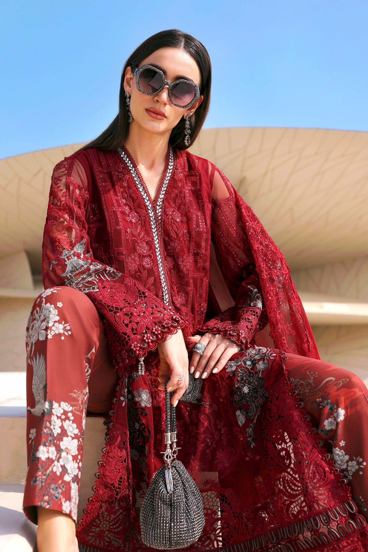 Maria B Luxury Lawn 3PCS Unstitched Collection 2026 | 7A - Mirha Fashion