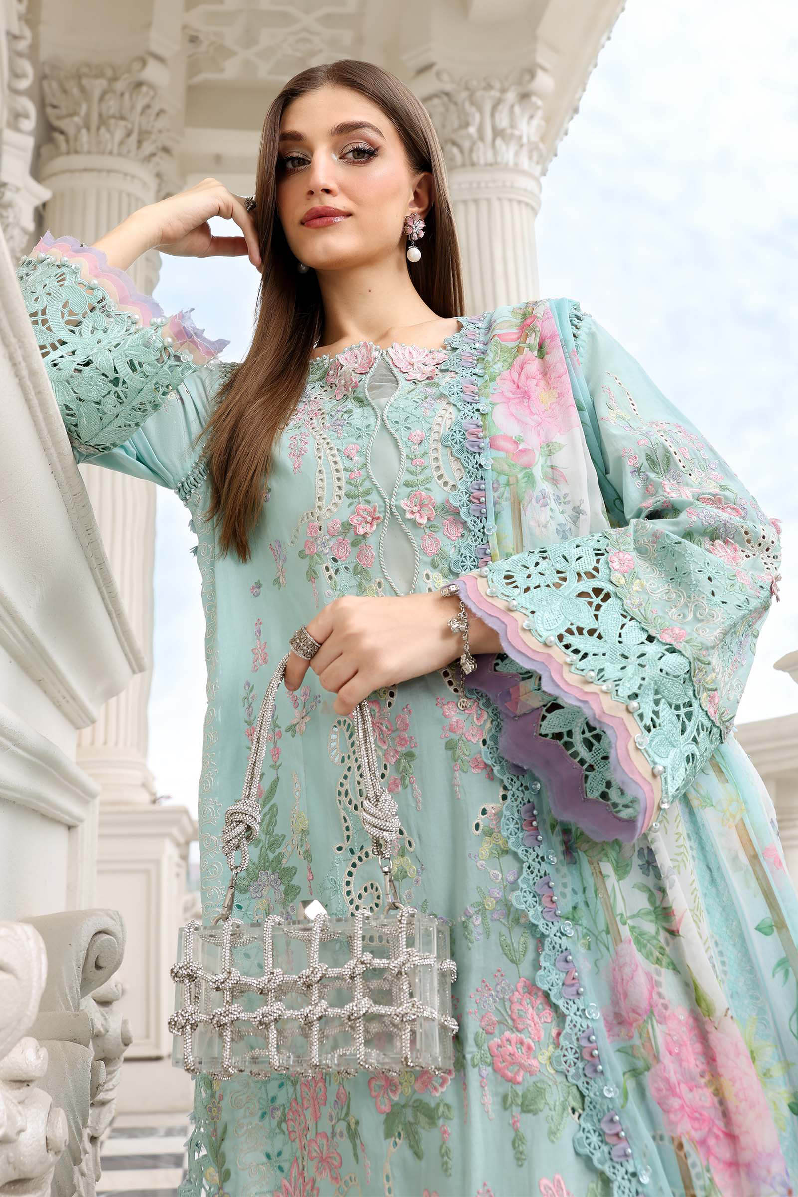 Maria B Luxury Lawn Eid Vol-26 Unstitched Collection 2026 | D15 - Mirha Fashion