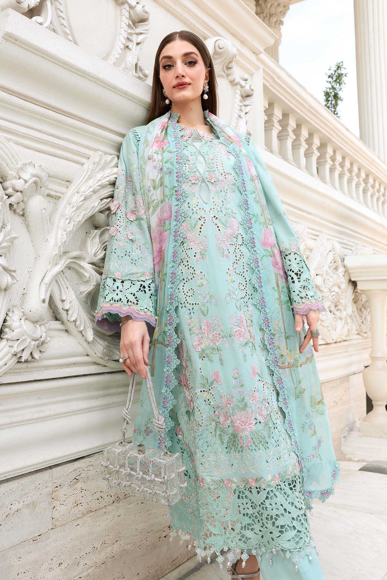 Maria B Luxury Lawn Eid Vol-26 Unstitched Collection 2026 | D15 - Mirha Fashion