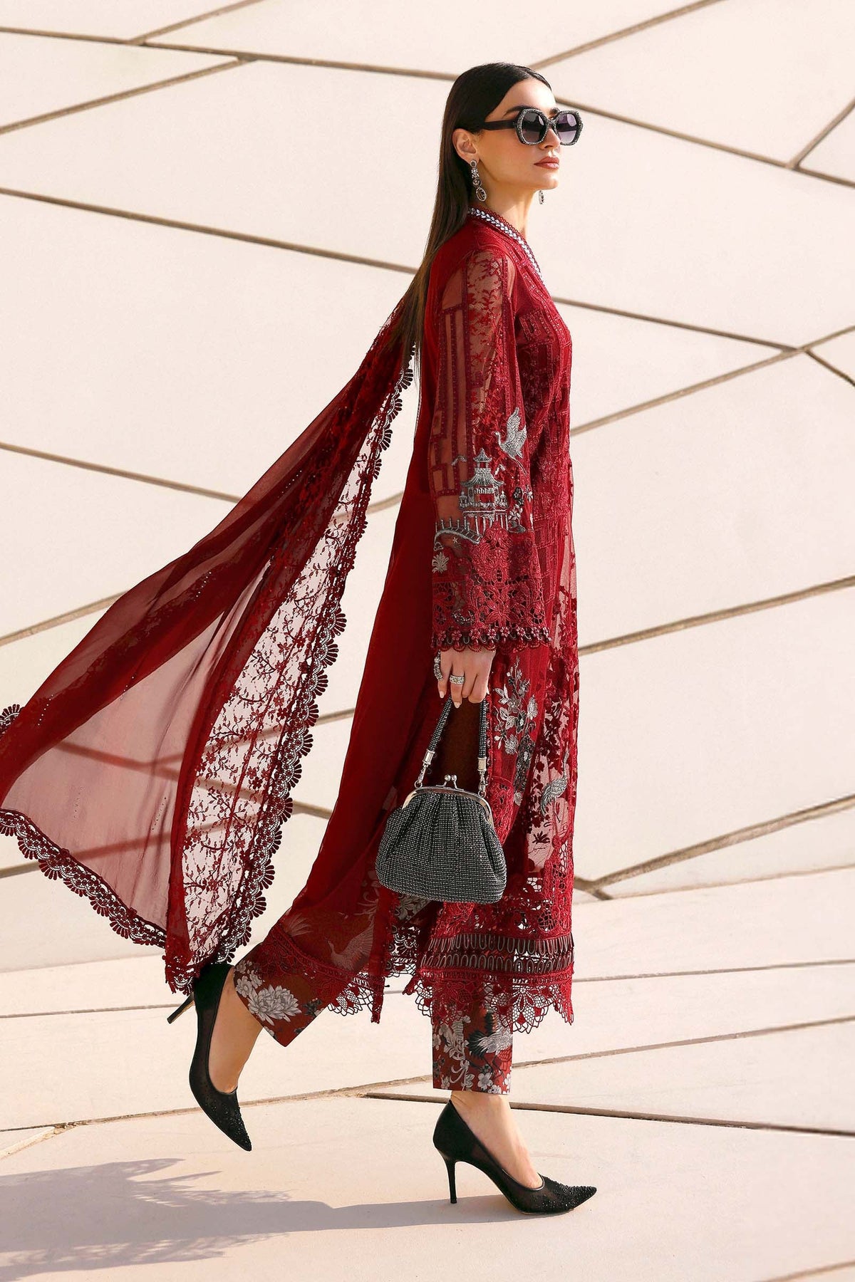 Maria B Luxury Lawn 3PCS Unstitched Collection 2026 | 7A - Mirha Fashion