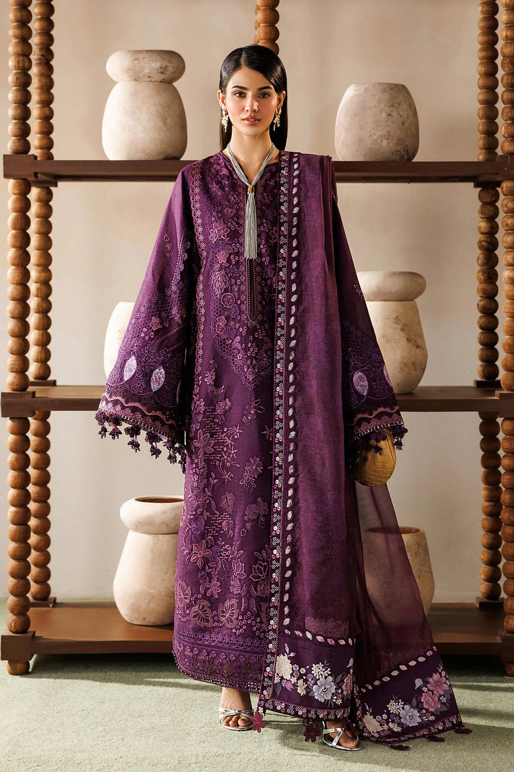 Baroque Eid Luxury Lawn Unstitched Collection 2026 | EL26-D02 - Mirha Fashion