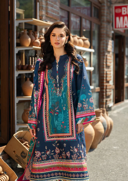 Mushq Hemline Nirvana Printed Silk Unstitched Collection | Nova Bloom