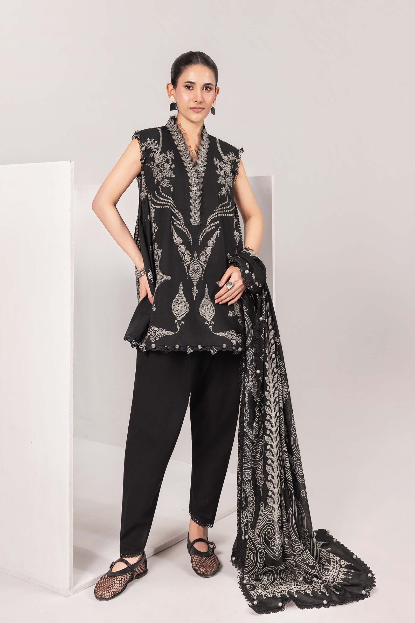 Maria B Mbasic Spring Summer Unstitched Collection | MB-CUSV13-3-B - Mirha Fashion