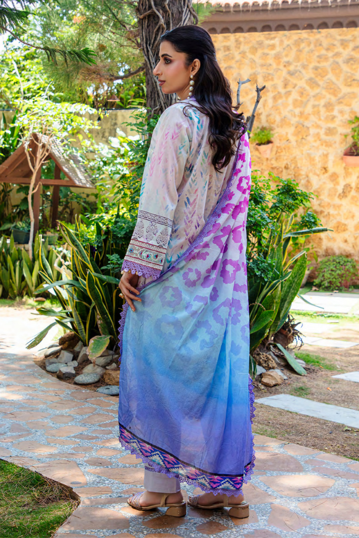 Shaanse Cotton Guldan Drop-1 Ready to Wear Collection 2026 | Purple - Mirha Fashion