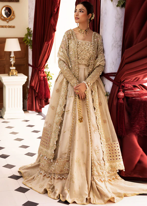 Sadaf Fawad Khan Siraa Festive 3 PCS Unstitched | IVORY CELESTE